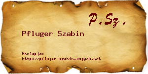 Pfluger Szabin névjegykártya